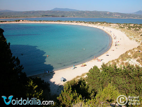 Swimming in Voidokilia Beach